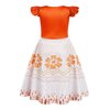 Sukyfecde Princess Dress up for Girls Cosplay Costume Dresses Toddler Kids Birthday Outfits Halloween Role Play Clothes Size 7-8 Orange