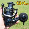 Sougayilang Fishing Reel 13+1BB Light Weight Ultra Smooth Aluminum Spinning Fishing Reel with Free Spare Graphite Spool (XY2000)