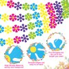 Thenshop 5 Pack Flower Paper Garland Kit Decorations 60's Hippie Party Banners Mini Retro Flower Cutouts Banners Hanging Swirl Peace and Love for Birthday Baby Shower Home Classroom Favor Supplies
