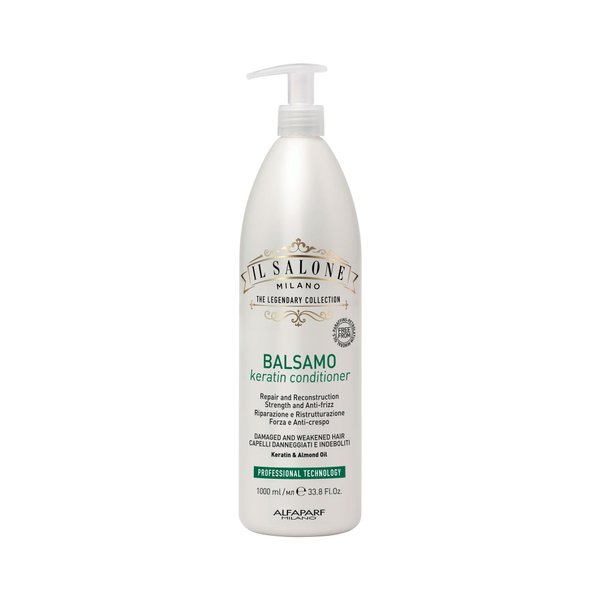 Il Salone Milano Professional Keratin Conditioner - Detangling Conditioner + Damaged Hair Treatment - Provides Frizz Control & Hair Reconstruction (33.8 oz / 1000 ml)