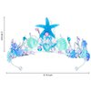 Mermaid Crown Pearl Mermaid Birthday Decorations Mermaid Party Favors Mermaid Crown Adult Mermaid Headband Hair Accessories Halloween Costume women Mermaid Blue Tiaras Seashell Starfish Fish Tail