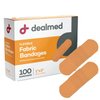 Dealmed Sterile Flexible Fabric Adhesive Bandages – 1x3 Inch – 100/Box - 3 Boxes - Breathable First Aid Strip Pack - Soft Stretch Wound Patch For Medical, Emergency Kits & Clinic