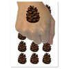Realistic Pinecone Pine Cone Temporary Tattoo Water Resistant Fake Body Art Set Collection - 15 2" Tattoos (1 Sheet)