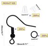 St.Kunkka 600Pcs Hypoallergenic Earring Hooks, Black Earring Making Kit, Earring Making Supplies with Earring Backs and Jump Rings for Jewelry Making (Black)