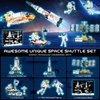 Interstellar Space Exploration Shuttle Toys for 6, 7, 8, 9, 10+ Year Old Kids Girls Boys, STEM Projects Rocket Spaceship Building Toy Kit with 4 Astronauts, Kids Creative Play Birthday Gifts, 415 PCS