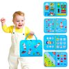 Toddler Busy Board Montessori Toys for 1 2 3 4 Year Old Boys Birthday Gifts - Educational Learning Busy Book Sensory Toys for Toddlers 1-3 - Airplane Car Travel Activities Toys for Kids Ages 2-4
