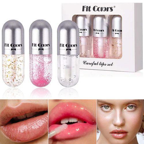 Alisesun 3 Color Scrub Lip Oil Hydrating Tinted Plump Lip Gloss Transparent Toot Lip Oil, Shine Lip Glow Oil, Nourishing Repairing Lightening Lip Lines Lip Care- 04