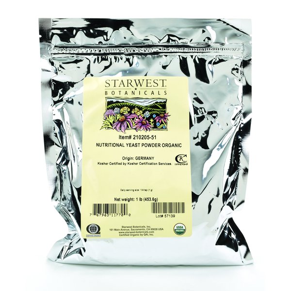 Starwest Botanicals Organic Nutritional Yeast Powder, 1 Pound