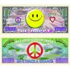 5 Be Happy (Smiley Face) Million Dollar Bills with Bonus “Thanks a Million” Gift Card Set