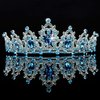 Tiaras for Women, Didder Blue Crystal Tiara Crowns for Women, Silver Crown Tiaras for Girls Princess Crown Wedding Tiaras and Crowns for Women Brides Birthday Party Christmas Prom