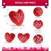 DolliBu I Love You Red Heart Plush - Mini Stuffed Heart Plush Toy, Special Anniversary Valentines Day Heart Plush Accent, Cute Small Heart Shaped Plush Decor, Romantic Stuffed Animals Heart- 3 Inches