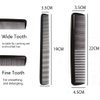 NuAngela Styling Comb Set, Cutting Combs Clipper Rat Tail Hair Beard Comb, Wide and Fine Tooth Hair Dressing Comb For Women Men Parting Teasing, Professional Barber Comb (BLACK)