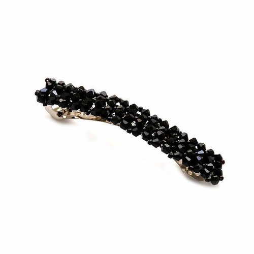 1Pc Black Hair Clips Handmade Rhinestone Barrettes Metal Hair Holders Clips and Barrettes Hair Cl...