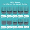 Clipper Guards Set Fits for Most Wahl Clippers and Babyliss FX870, Clipper Guides Replacement - 1/16" to 1", 10 Piece Set, Grey Color