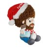 Bob Ross Gifts - Personalized - Christmas Plush Stuffed Character with Paintbrush - Your Name on Santa Hat (Personalized Christmas)