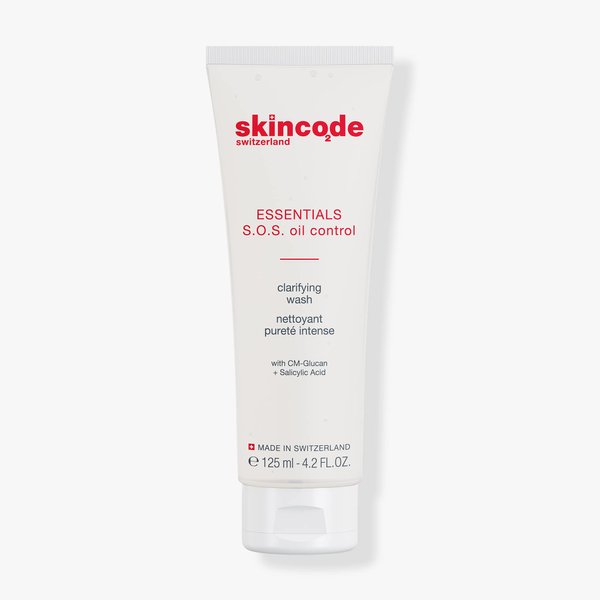 Skincode S.O.S Oil Control Clarifying Wash - Pore-Refining, Breakout-Reducing Cleanser | Advanced Pore-Cleansing Formula | Dermatologist Tested, Paraben Free | Made in Switzerland - (4.20 fl. Oz.)