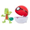 Pokemon Clip N Go Pokeball & 5 cm Treecko Battle Figure – Attachable to Belt – New 2022 – Officially Licensed Toy