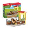 Schleich Farm World, Horse Toys for Girls and Boys, Horse Stall Set with Iceland Pony Stallion Toy Figure