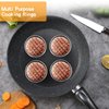 English Muffin Rings 6 Set, Non Stick Crumpet Rings Stainless Steel Cooking Rings Double Rolled 3 Inch Round Pastry Mold Crumpet Tart Rings for Baking English Muffin