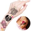 192 PCS Til Death Do Us Temporary Tattoos Stickers Gothic Halloween Sticker for Bridal Shower Supplies Bride or Die Bachelorette Party Decorations Gifts Ideal Prizes Valentine (16 Sheet)