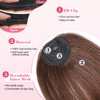AISI BEAUTY Clip in Bangs-Fake Bangs Hair Clip 100% Real Human Hair Bangs French Bangs Fringe with Temples Flat Neat Fake Thick Hairpieces for Women(Dark Auburn Brown)