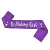 Generic Birthday Girl Sash, Birthday Sash for Girls, Birthday Girl Sash for Women, Birthday Gifts for Women, Purple and Silver Birthday Party Decorations and Supplies
