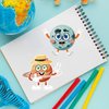 24 Pieces Make Your Own Planet Stickers Make A Face Stickers for Kids Toddlers with Planets Solar System DIY Craft Stickers Kids Party Favor Supplies Crafts