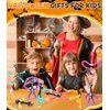 Halloween Party Favors for Kids 4 Pack Telescopic Suction Cup Giraffe Toy Sensory Tubes Classroom Prizes/Non Candy Halloween Treats Goodie Bag Fillers Gifts