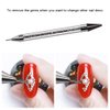 Tovip 2PCS Dual-Ended Nail Rhinestone Picker Wax Tip Pencil Pick Up Applicator Dual Tips Dotting Pen Beads Gems Crystals Studs Picker with Acrylic Handle Manicure Nail Art Tool