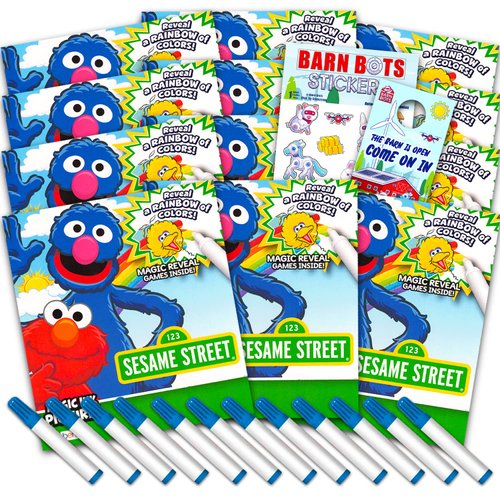Sesame Street Imagine Ink Coloring Book Set for Girls Boys - 12 Pack No Mess Coloring Books with ...