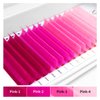 Colored Lash Extensions, 16 Rows Cashmere lash extensions, 0.07 D Curl Lash Extensions, 13mm Classic Lash Extensions, Single Lash Extensions for Professional(0.07-D-Pink Gradient 13mm）