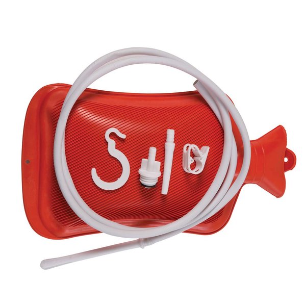 Red Enema Bag Kit Colon Cleanse Kit Hot Water Bottle (2 Quart) High Quality Douche Bag for Home Enema Coffee Colon Cleansing Kit