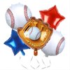 Kwuz Baseball Balloons Baseball Party Decoration | Baseball Sports Theme Birthday Party Supplies Favors 20Inch Foil Mylar Navy Blue Red White Sports Balloon Arch Kits