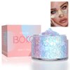 Boko 50ML Body Glitter Gel, Iridescent Mermaid Chunky Glitter Gel for Face Hair Body Snow Flake Makeup, Cosmetic Face Glitter Sequins for Christmas Festival Concert Party Cheer Rave Accessories