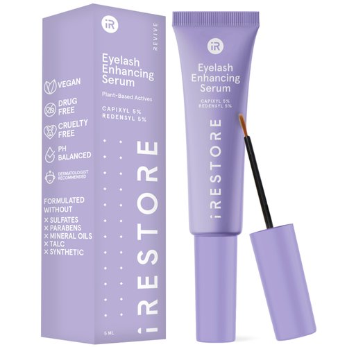 iRESTORE Eyelash Growth Serum | Vegan Prostaglandin Free & Non Irritating | For Thicker, Fuller, Longer and Gorgeous Eye Lashes | Lash Enhancing Serum | 3 Month Supply 5ml