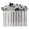 Faship Gorgeous Black Small Floral Hair Comb