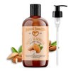 Natural Born Oils Sweet Almond Oil, 16oz, Organic, Cold-Pressed, Nutrient-Rich, Excellent for Soft Skin, Lustrous Hair