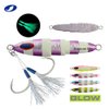 OCEAN CAT 1 PC Slow Fall Pitch Fishing Lures Sinking Lead Metal Flat Jigs Jigging Baits with Hook for Saltwater Fishing 5 Colors 160G/200G/250G/300G (Purple, 200g(7oz))