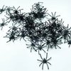 Brvnpily Plastic Spider Halloween Party Decorations, Pack of 100 Black Plastic Spider Prank Realistic Toys, Perfect for Parties