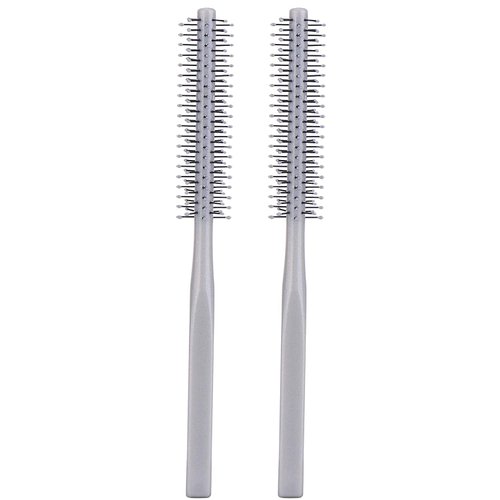 Small Mini Plastic Round Hair Styling Brush with Nylon Bristle for Short Hair Blow Drying, 1 Inch Diameter Barrel