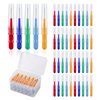 Annhua 50 Pcs Interdental Brushes Floss Brush Braces Brush for Cleaner Interdental Brushes Between Teeth, Dental Brush Picks Flosser Tooth Cleaning Tool Mixed Sizes
