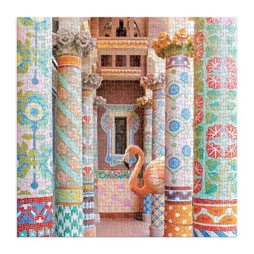 Galison Mosaic Hall 500 Piece Puzzle from Galison - 500 Piece Puzzle for Adults, Beautiful Illustrations of UNESCO World Heritage Site, Thick and Sturdy Pieces, Idea