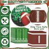 140PCS Football Party Supplies Tableware Set Serve 24, Football Birthday Party Decorations Includes Plates Napkins Cups Banner Balloons Cake ToppersTablecloth for Football Themed Party Supplies