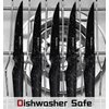 Astercook Steak Knives, Steak Knives Set of 8, Dishwasher Safe High Carbon Stainless Steel Serrated Steak Knife, Black