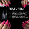 MGART Dual Nail Forms ALMOND Extension Structure Poly nail gel Nail Forms Full Cover Nail Molds 12 Sizes for Solid Nail Gel Glue Nail Art Design Salon&DIY