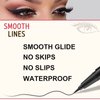 Eyebrow Pen Makeup Kit, with 4 Tip Waterproof Microblading Eyebrow Pencil, Eyeliner, Eyebrow Pomade and Dual-ended Eyebrow Brush, Brow Pencil Eyebrow Kit for Natural Looking - Black Brown