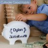 Personalized Teepee Aqua Mint Piggy Bank