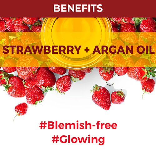 Nykaa Naturals Skin Secrets Bubble Sheet Mask - Nourishes and Combats Dryness - Reduces Puffiness and Redness - Leaves Your Skin Feeling Fresh and Clean - Strawberry and Argan Oil - 0.67 oz