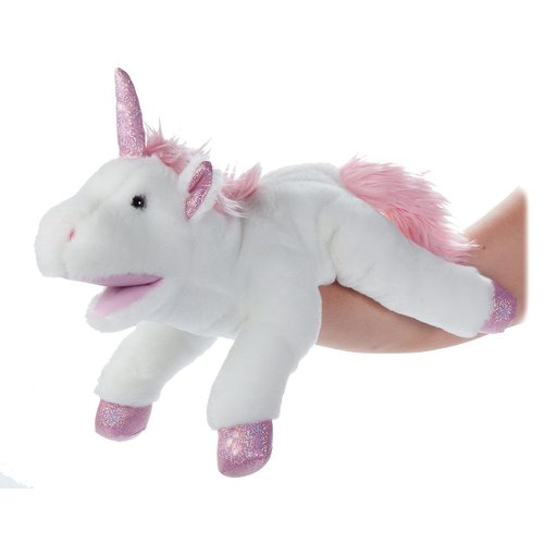 The Petting Zoo Unicorn Hand Puppet Stuffed Animal Plushie, Gifts for Kids, Puppetz Animals, Unicorn Interactive Puppets Plush Toy 17 Inches