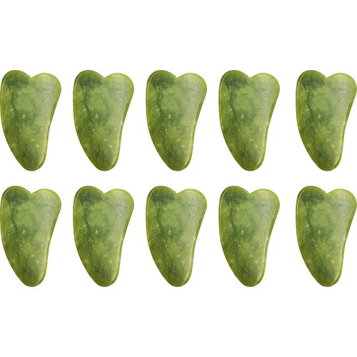 10x Jade Roller Gua Sha Set, Detox Scraping Massage Facial, Wrinkles Anti Aging Set (Gua Sha Only - Style #1)